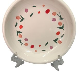 PLATO ENLOZADO 20 CM FLORES