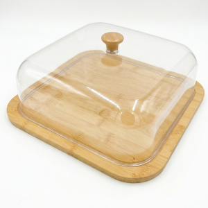 Tabla madera con cúpula 26 x 26 cm