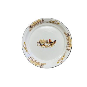 Plato enlozado Gallo 30 cm