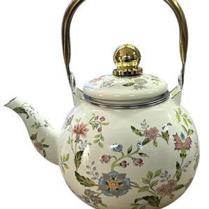 Tetera enlozada 1 lt. floral c/ infusor