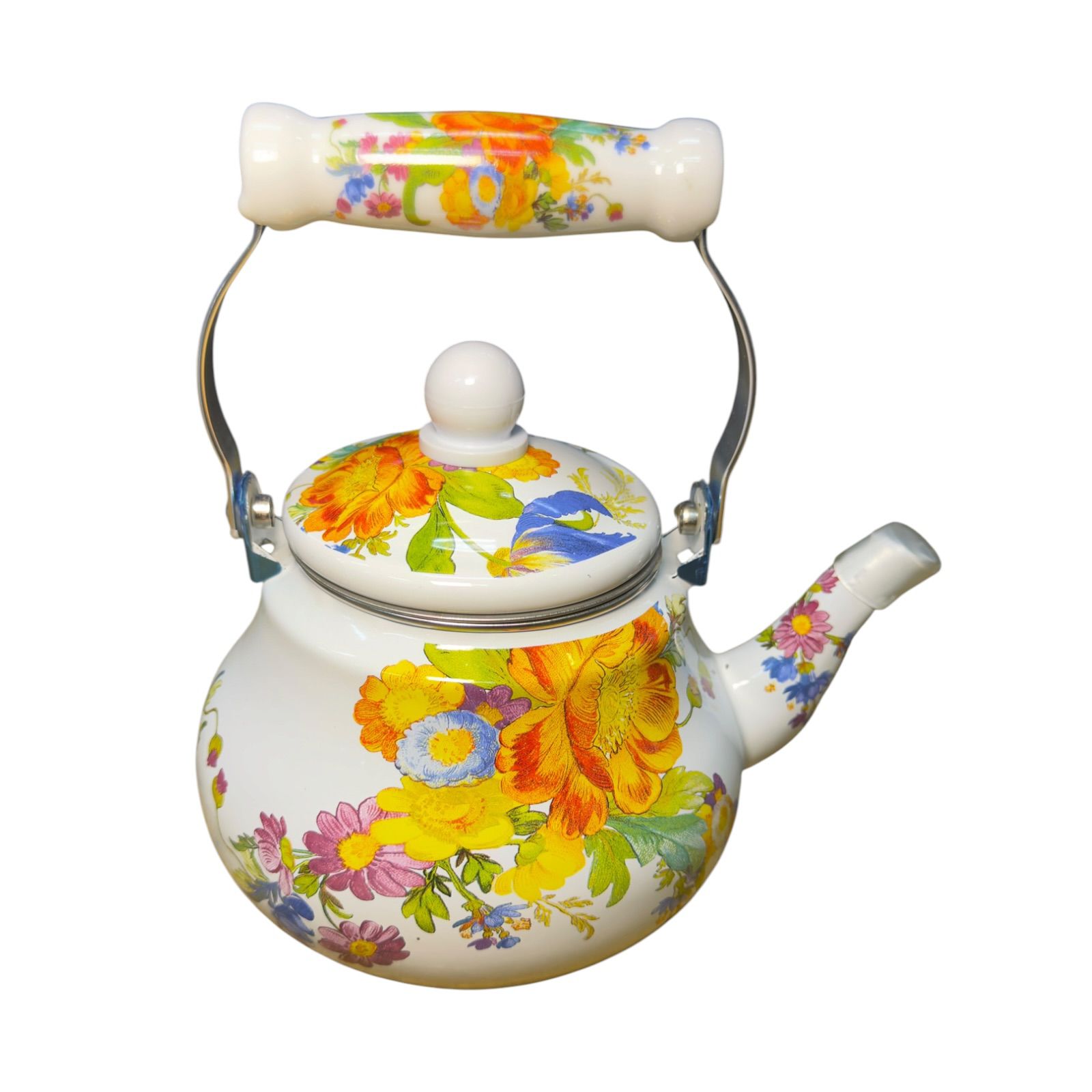 Tetera enlozada flores silvestres c/infusor