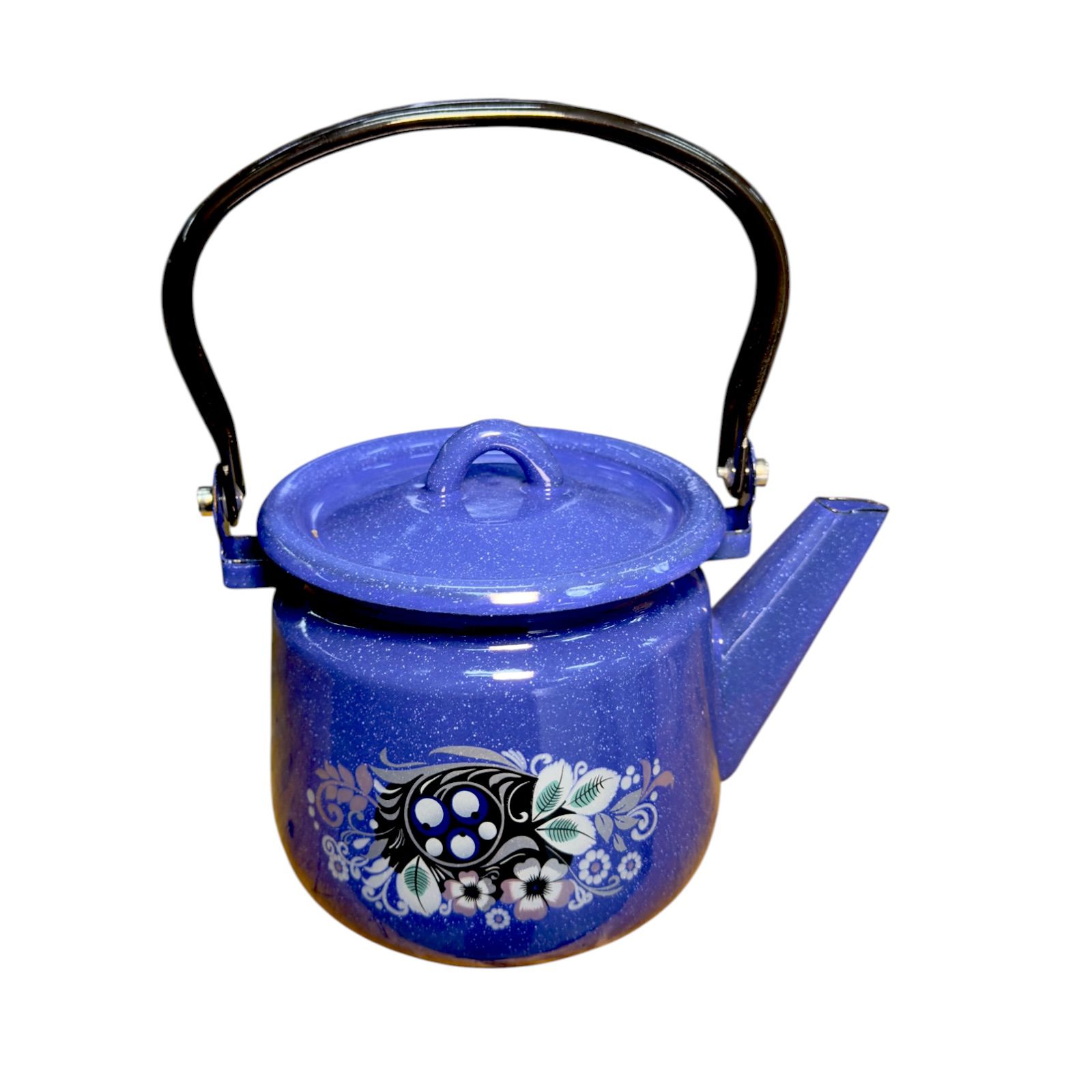 Tetera enlozada azul marino 1.5l mango negro
