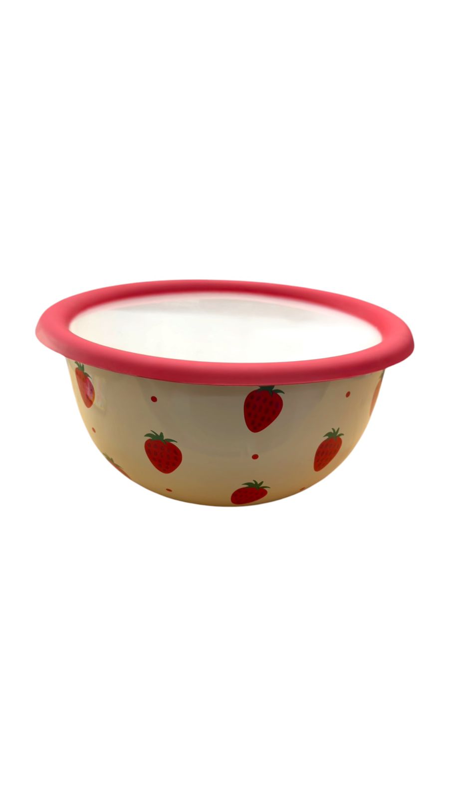Bowl enlozado Frutilla c/tapa plástica 20 cm - Imagen 3