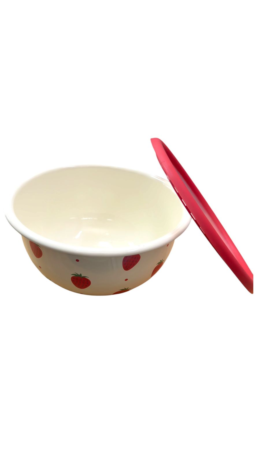 Bowl enlozado Frutilla c/tapa plástica 20 cm - Imagen 2