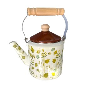 Tetera enlozada tapa Café 2L m/madera
