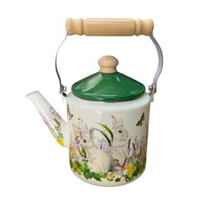 Tetera enlozada Conejo tapa verde 2 L