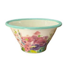 Bowl enlozado cónico Flores multicolor 13 cm