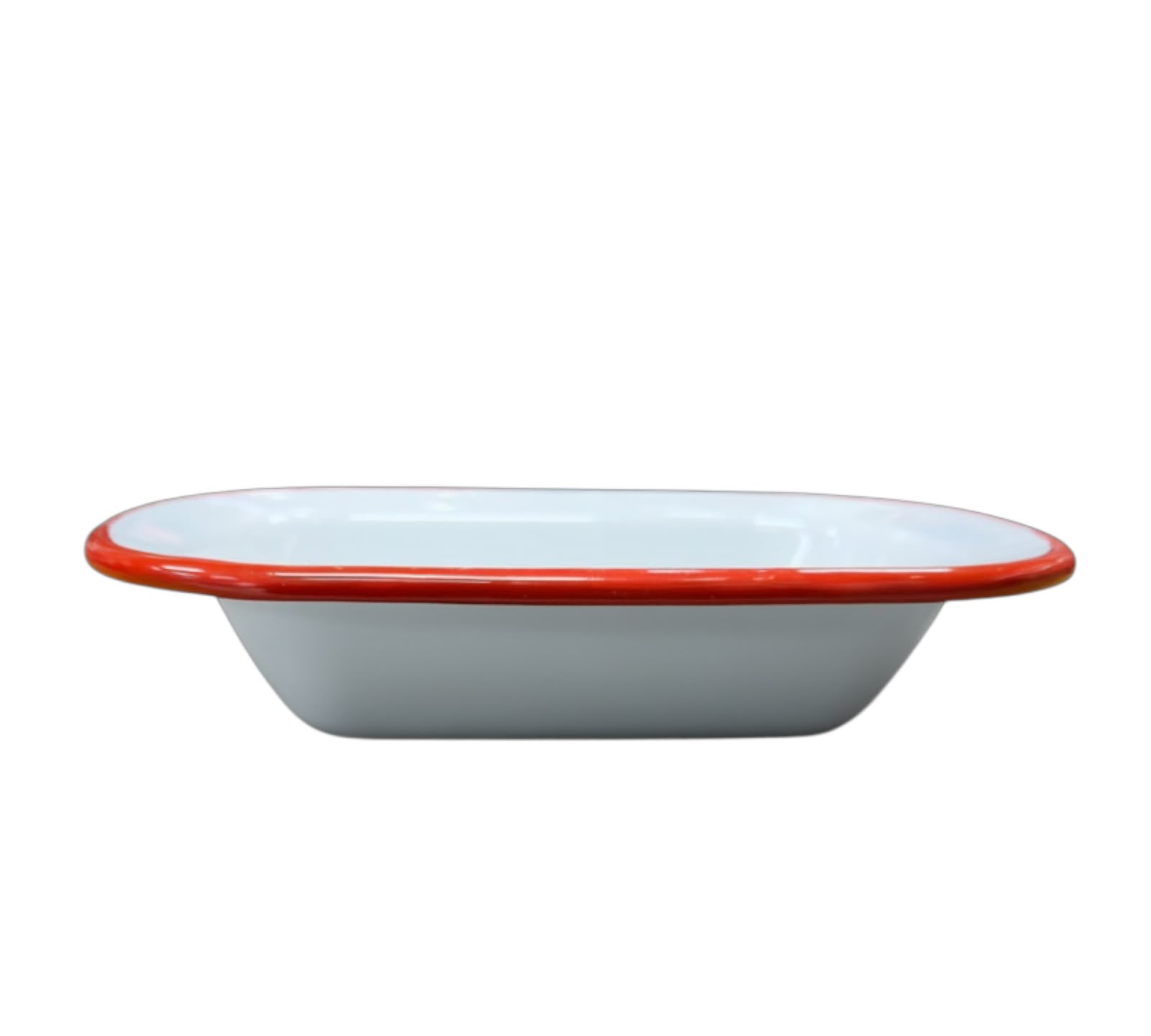 Asadera enlozada 20 cm blanca b/rojo - Imagen 2