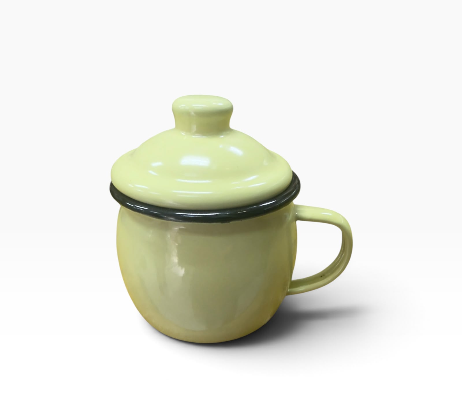 Jarro enlozado chocolatero con tapa 8 cm - Imagen 4